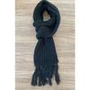 Унисекс вязаный черный шарф Шарф