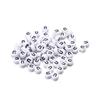 White Round Beads with Black Letters - 26-Letter Set for DIY Necklace & Phone Chain Accessories