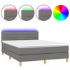 VidaXL Slat Bed Base with Mattress and LEDs, Upholstered Bed, Double Bed, Adult Bedroom Interior Bed, 3133798