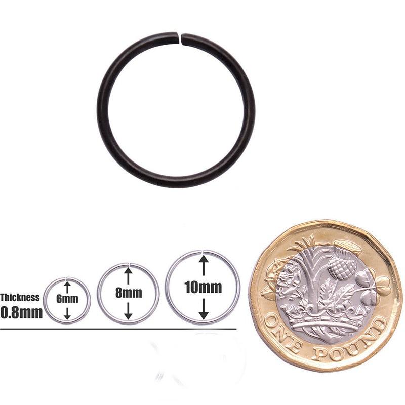 Обруч для пирсинга ушей, губы, кольца в носу, стальное кольцо в носу, пирсинг хряща, кольцо в носу