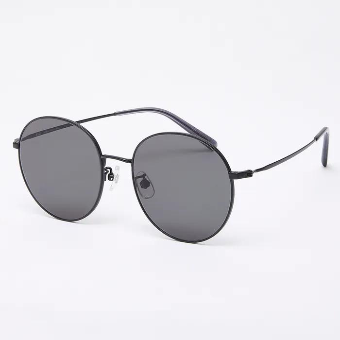 [Air Titanium] AL2502 0909M Air Titanium Круглые Черные Солнцезащитные Очки