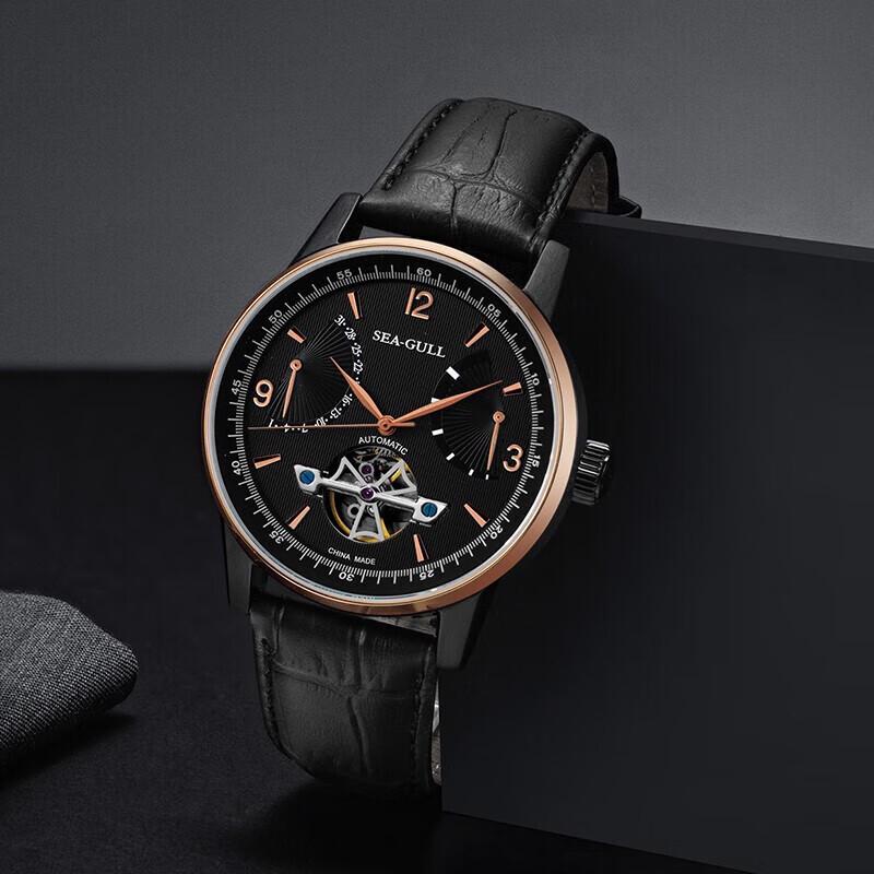 Мужские автоматические скелетные часы Seagull с тройным календарем