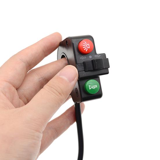 3-в-1 Тумблер для скутера Универсальный переключатель управления фарой, звуковым сигналом и указателями поворота для электровелосипеда Аксессуары для скутера