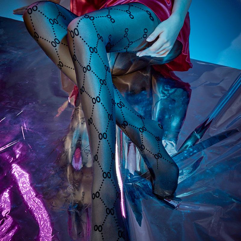 Элегантные черные шелковые носки с бантом и принтом татуировки — не цепляются, прозрачные и стильные для лета