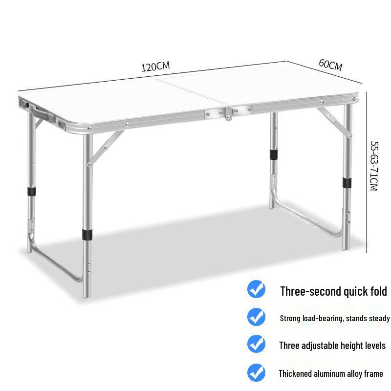 Adjustable Folding Table and Chair Set for Outdoor Markets, Camping, and Picnics