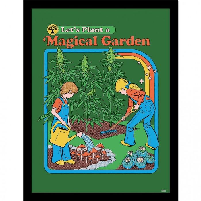 Steven Rhodes LetÂ´s Plant A Magical Garden Framed Poster