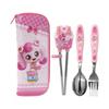 Leburn Sweet and Sour Catch Tiniping Spoon + Fork + Proofing Chopsticks + Case Set Ha Chouping, Mixed Colors, 1 Set, Korean Popular Tableware