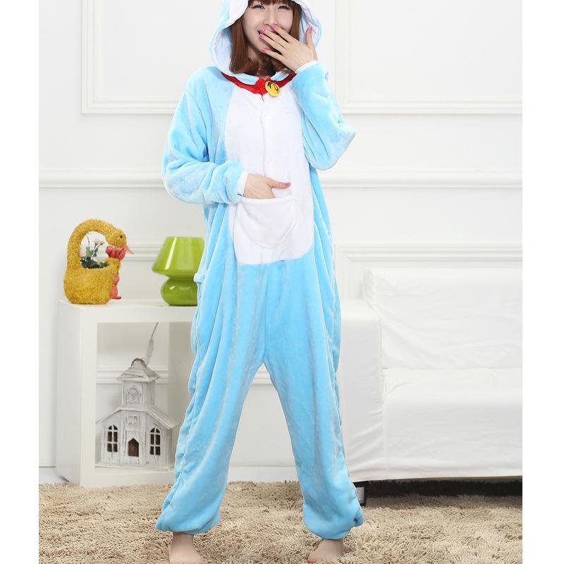 Мужской и женский комбинезон с рисунком из мультфильма, унисекс, фланелевая домашняя одежда с капюшоном, свободная повседневная одежда для отдыха