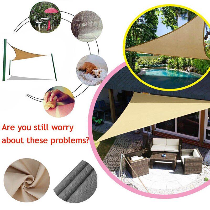 Triangle Oxford Cloth Sunshade Sail - Thickened, Waterproof Sun Protection for Pool, Courtyard, Balcony