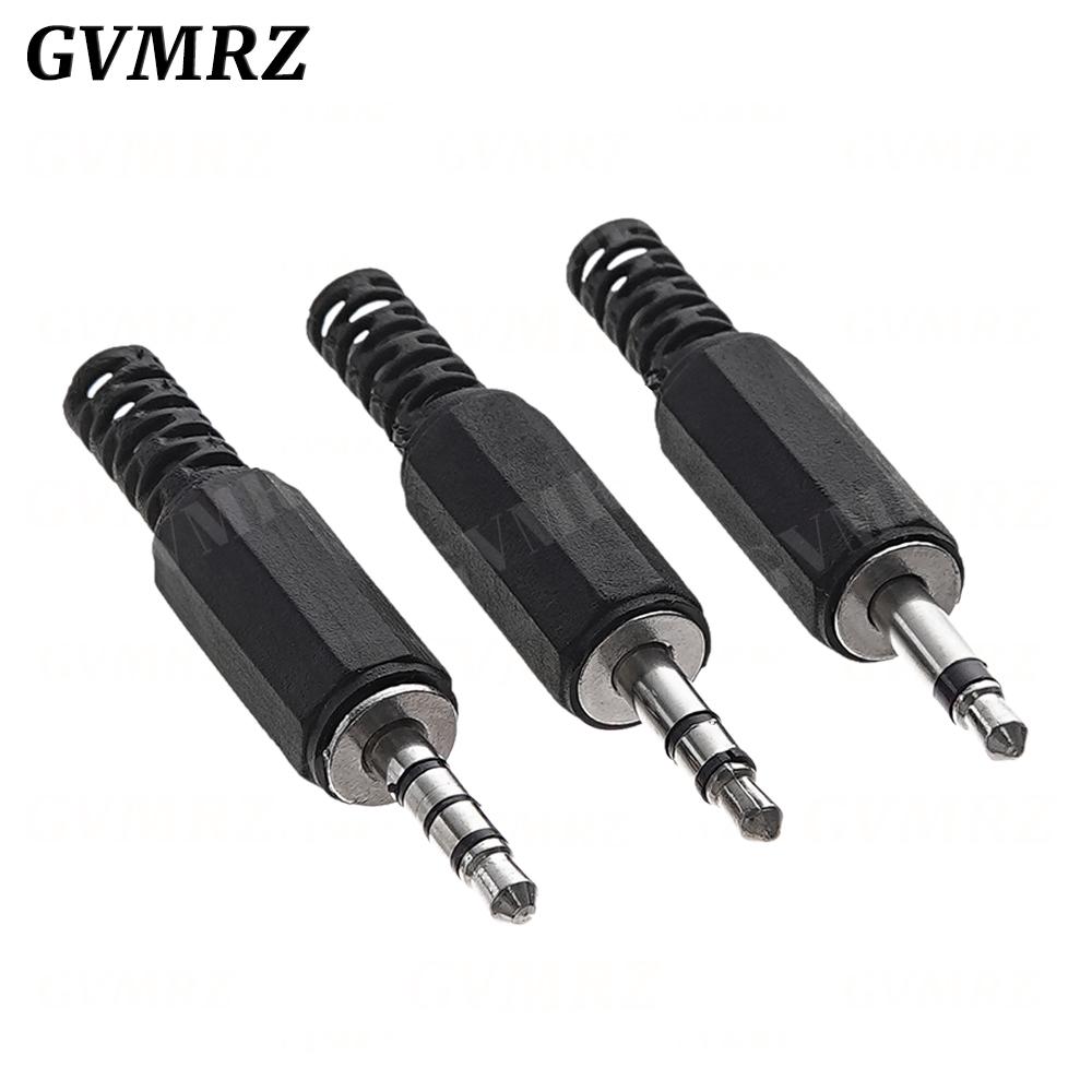 5PCS/lot 3.5mm 1/8 "Single/Double Channel Stereo Plug Welding Type Audio Male Plug 3.5 Socket 2 3 4 Section adapter connectors