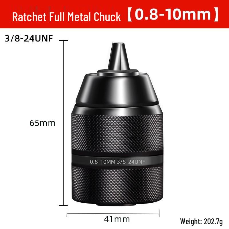 Self-Locking Electric Drill Chuck Adapter Kit - Ratchet Conversion, Lithium Compatible, Self-Tightening Accessories