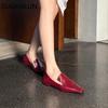 Fashion SUOJIALUN 2025 Spring New Brand Women Flat Shoes Fashion Square Toe Slip On Ladies Elegant Red Boat Shoes Soft Flat Heel Loafers