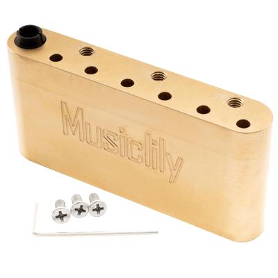 Musiclily Ультралатунный Тремоло-Блок 36 мм для Электрогитар Stratocaster с Шагом Струн 10,5 мм и Бриджем Серии Wilkinson M