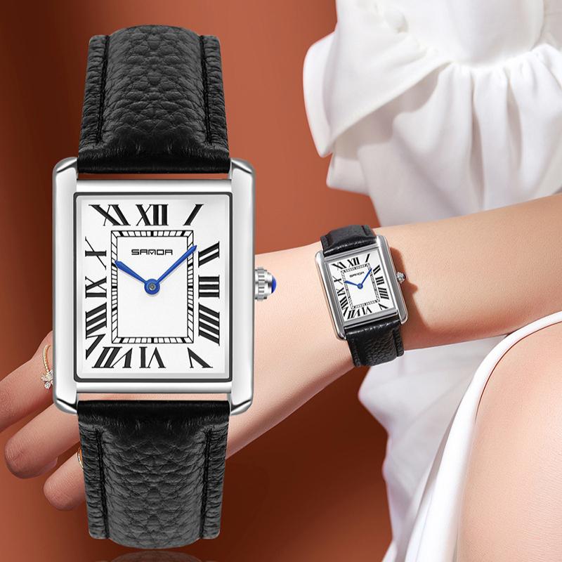 Новая пара кварцевых часов с ремешком, модная тенденция, простые индивидуальные креативные кварцевые мужские и женские часы