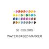 Double Head Soft Head Marker Water Based Marker Set Painting Marker Student Marker Pen 24/36/48/64 Colors Triangular Marker