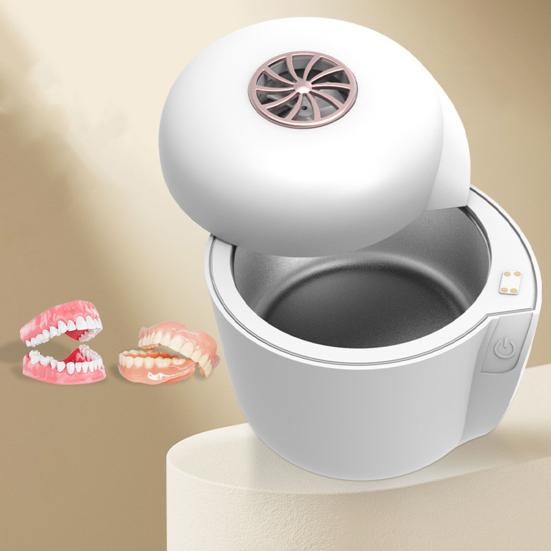 Ультразвуковой очиститель фиксаторов 45 кГц 180 мл портативный протез брекеты каппа выравниватель УФ-очиститель домашняя машина для чистки вставных зубов