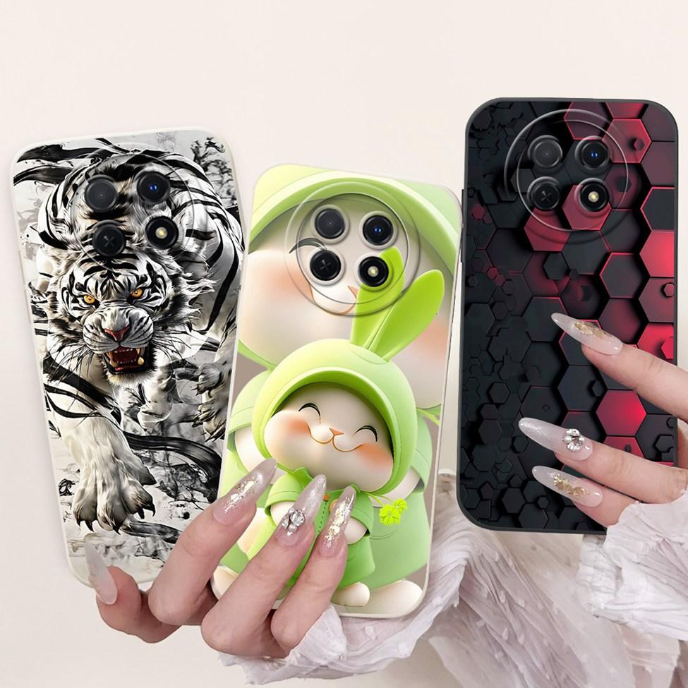 For Realme 12 5G Case For Realme 12X 5G Cover RMX3998 Luxury Fashion Flowers Kawaii Girl Cute Cat Shockproof Phone Case Funda