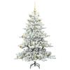 Artificial Foldable Christmas Tree White 150 cm PVC and Steel