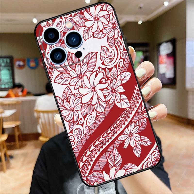 Maori Polynesian Samoan Tribal Case For iPhone 16 15 11 12 13 14 Pro Max XS XR X 7 8 Plus 12 13 Mini Soft Cover