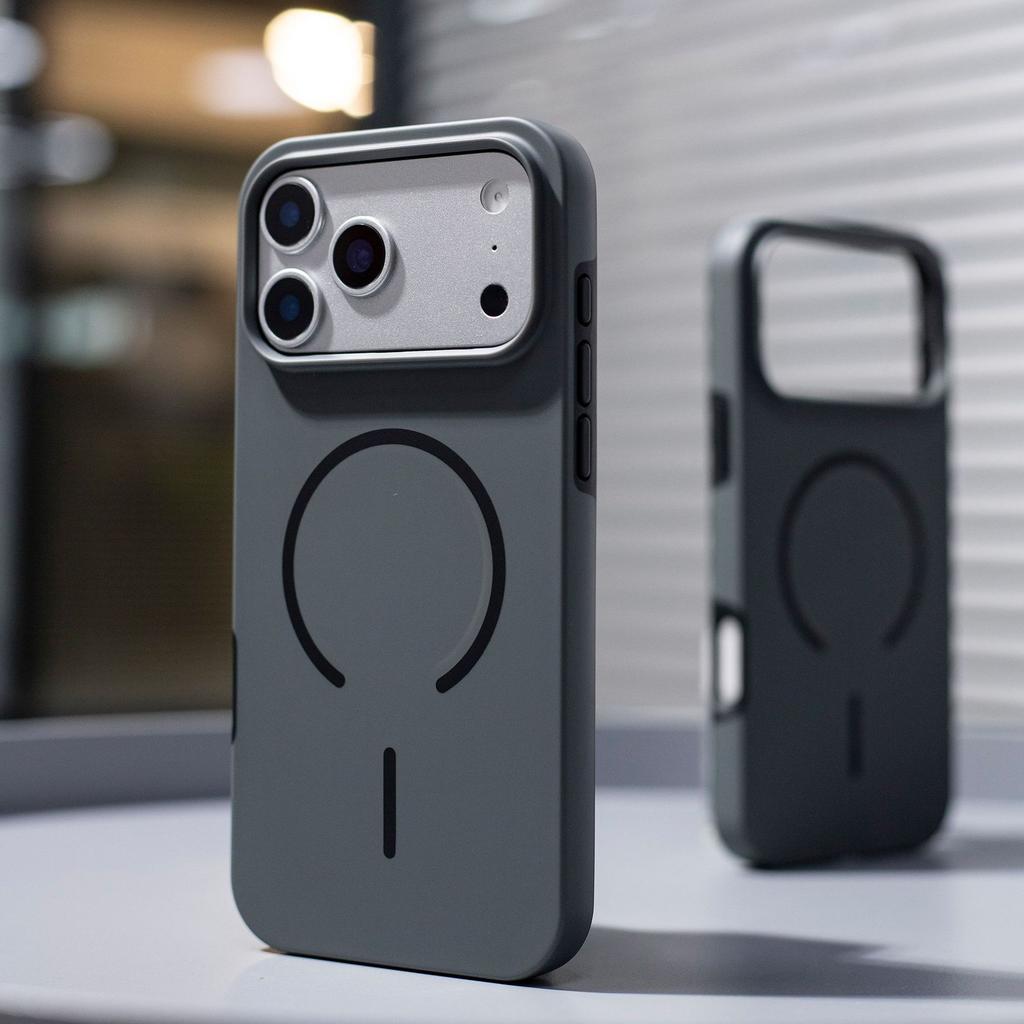 New for IPhone17promax Thin Mobile Phone Case 16 Skin-feel Contrast Color 15 Thin Magnetic Circle Business Case