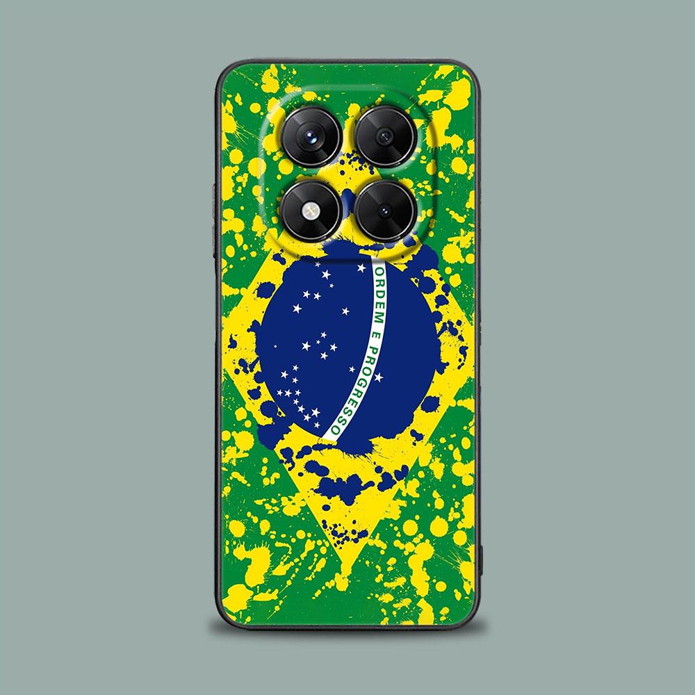 Чехол для телефона для Xiaomi Redmi 15C 14C 12C 13C 4G Redmi Note 15 14 13 12 11 10 Pro Plus 5G 12S Силиконовый чехол Бразилия Бразильский флаг