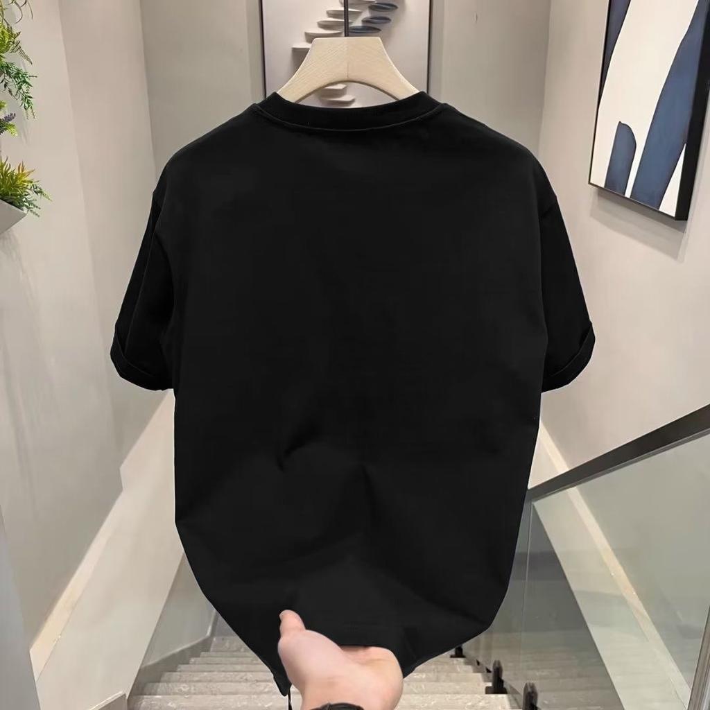 Trendy Brand Short-Sleeved Pure Cotton Men'S Printed T-Shirt Trendy Men'S And Women'S Versatile Round Neck T-Shirt Men'S
