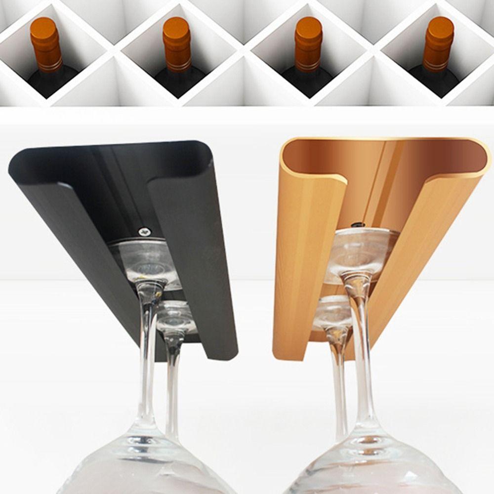 Aluminum Zinc Zinc Alloy Upside Down Shelf Hanging Inverted Goblets Rack Durable Bar Wine Glass Rack Kitchen