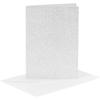 Double Cards and Envelopes - Silver Glitter - 10.5 X 15 Cm - 8 Pcs