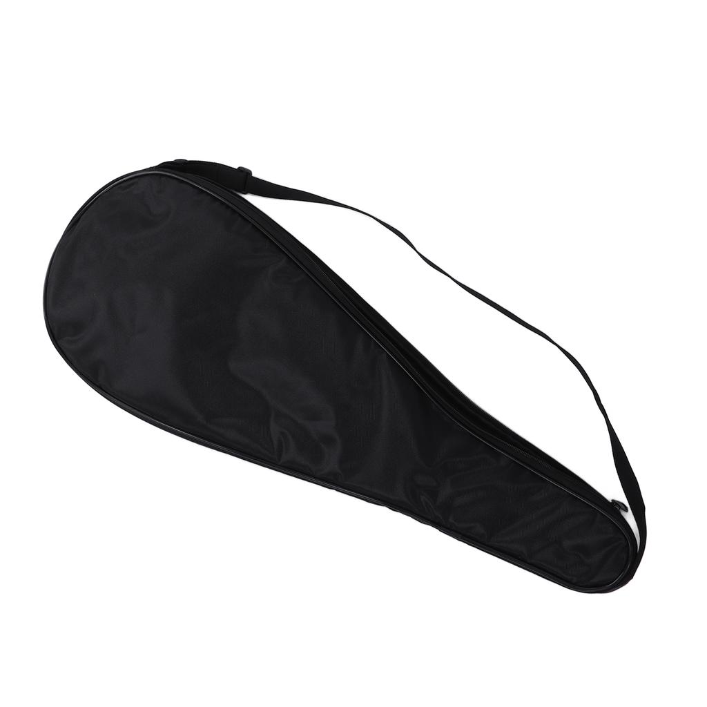 Squash Racquet Cover Bag Lightweight Padded Racket Carrying Bag with Adjustable Shoulder StrapBlack