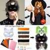 17 шт. Нарисованные от руки DIY Рождественские подарки Животное Кошка Лиса Маска DIY Граффити Маска на пол-лица Вечеринка Доступно несколько вариантов