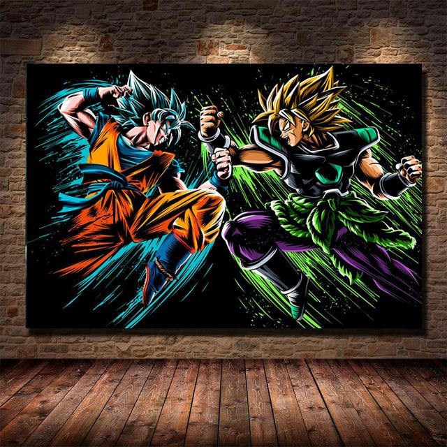 Классический японский аниме Dragon Ball Goku плакат холст картина детский подарок росписи гостиная спальня дома настенная картина украшение без рамки