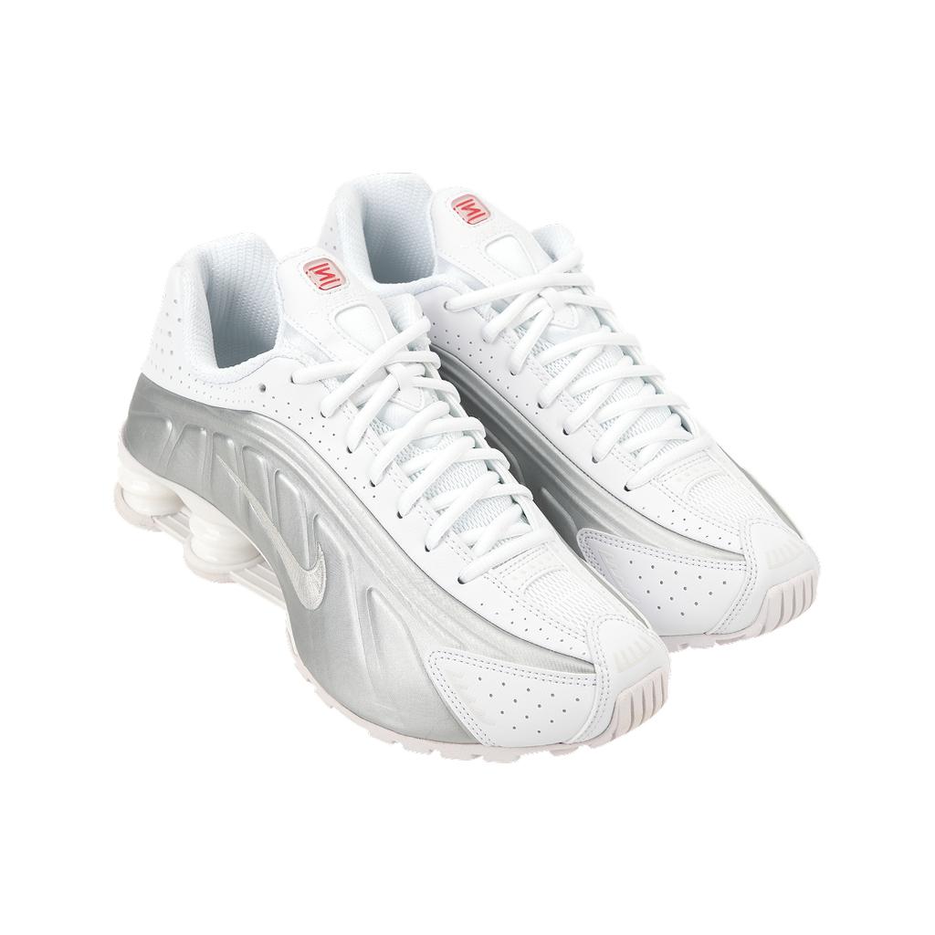 Nike Shox R4 Белый Металлик Серебристый 2024 Мужские Кроссовки Ярко-Малиновый HQ1988-101
