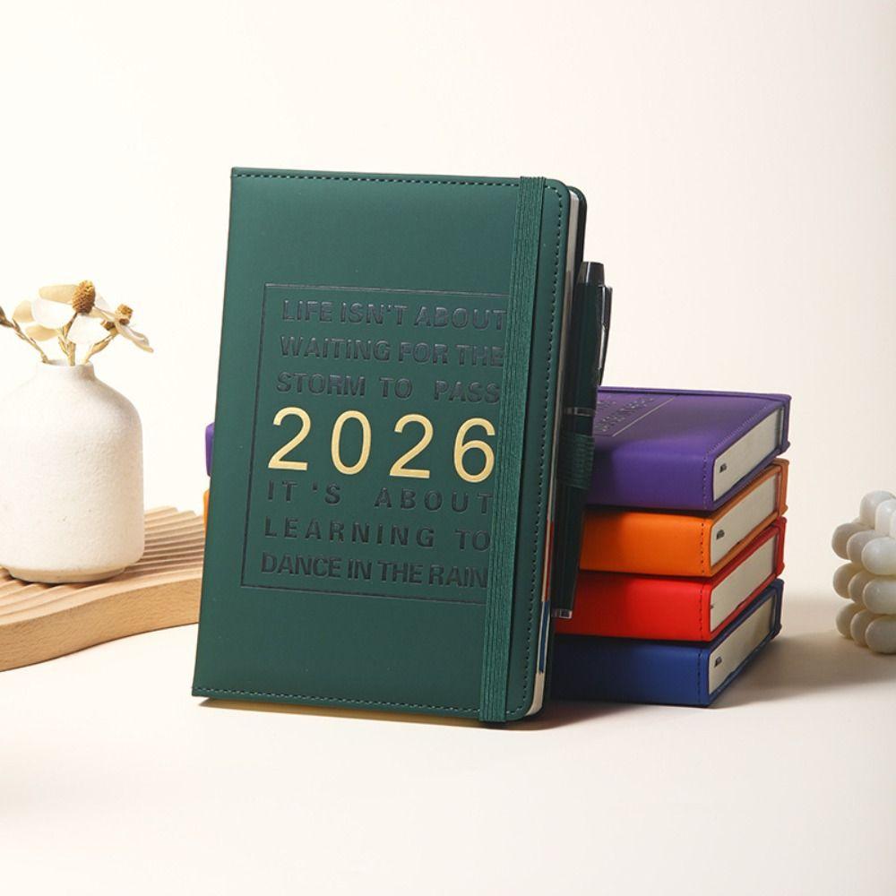12 Months 2026 Schedule Planner Notepad English 365 Days Efficiency Notebook  Business