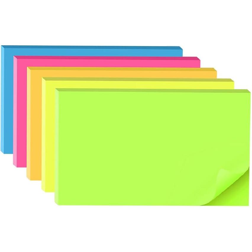 (15 Pads) Sticky Notes 3x5 in Bright Stickies Colorful Super Sticking Power Memo Pads Strong Adhesive