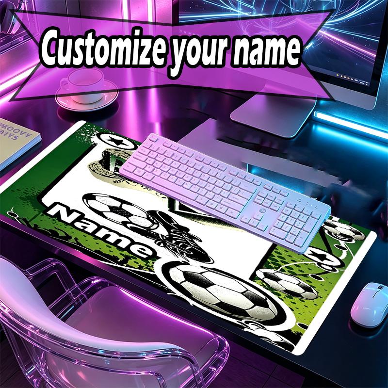 Custom Name Personalized Borussia Monchengladbach Pattern Mousepad, Laptop PC Desk Mat, Decorative Desk Mat for Home Keyboard Pad Gift