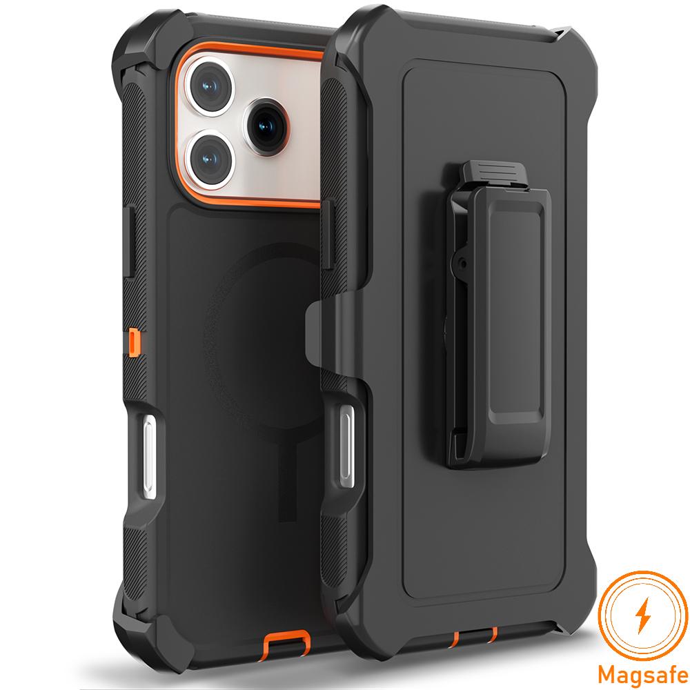 Защитный чехол Armor OTT Defender Box с магнитом для телефона Для IPhone17 Pro Max Air 16 15 14 13 12 Для Magsafe Прочный ударопрочный С крышкой-клипсой