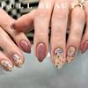24pcs/Box Detachable Ballerina False Nails Wearable Fake Nails Cat Eye Nail Tips Manicure Tool Press On Nails