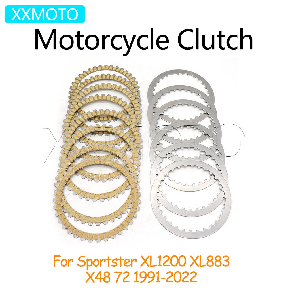 Для Harley Sportster XL1200 XL883 XL 1200 883 X48 72 1991-2019 2020 2021 2022 Мотоциклетные диски сцепления Фрикционные стальные диски Комплекты