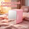 Mini refrigerador de maquillaje de 5L con espejo, nevera portátil para cosméticos y cuidado de piel