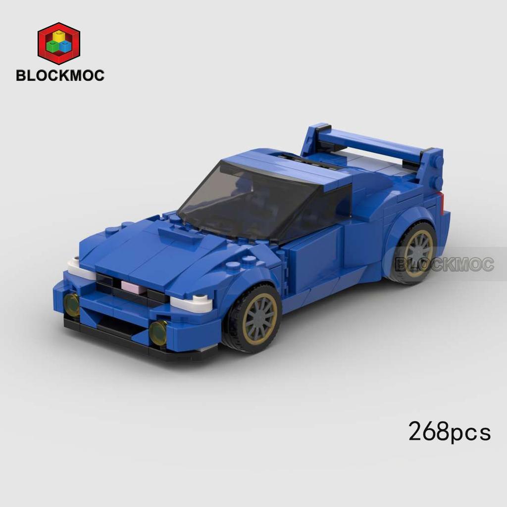 MOC Кубики Синий BRZ STi WRX K508 22b Sti Гоночный Спортивный Автомобиль Гонщик Строительные Блоки Креативные Гаражные Игрушки для Мальчика