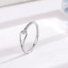 Elegant Hollow Titanium Steel Ring with Long Bar Diamond Design Fashion Jewelry