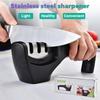 Multi-function Knife Sharpener Handheld 3 Stages Type Quick Sharpening Tool With Non-slip Base Kitchen Knives Accessories