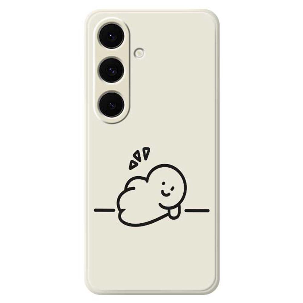 For Samsung Galaxy S25+ Case Stick Figure Pattern Printing Straight Edge TPU Phone Back Cover