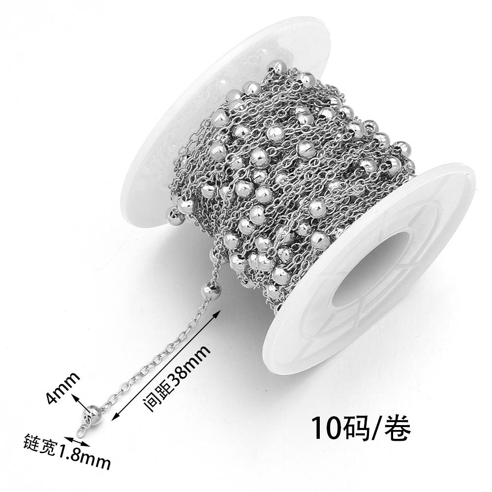 10 yards/roll Metal Golden Beads Chains For Jewelry Making Bulk Ball Link Chains DIY Women Men Necklace Bracelet Accessories
