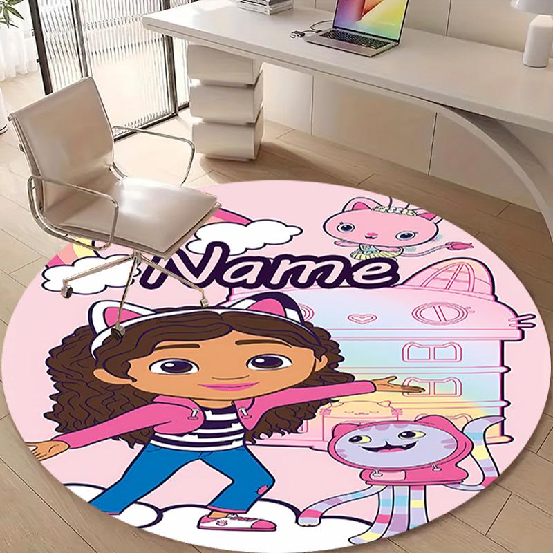 Personalized G-Gaby's Bubble House Round Chair Office Rug - Perfect for Mat, Office Chair & More - Ideal Gift for Birthdays and Holidays