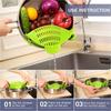Silicone Kitchen Strainer Clip Pan Drain Rack Bowl Funnel Rice Pasta Vegetable Washing Colander Draining Excess Liquid Univers