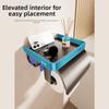Aluminum Toilet Paper Holder With Flip Top Waterproof Lid And Upper Shelf For Compact Bathroom RV Wall Organization