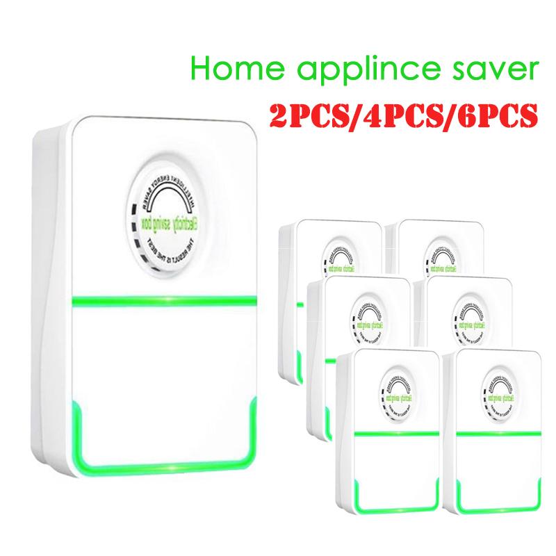 6PCS Power Saver Smart Energy Saving Box Household Voltage Stabilizer Power Factor Saver Electric Reducer Electricity Saver