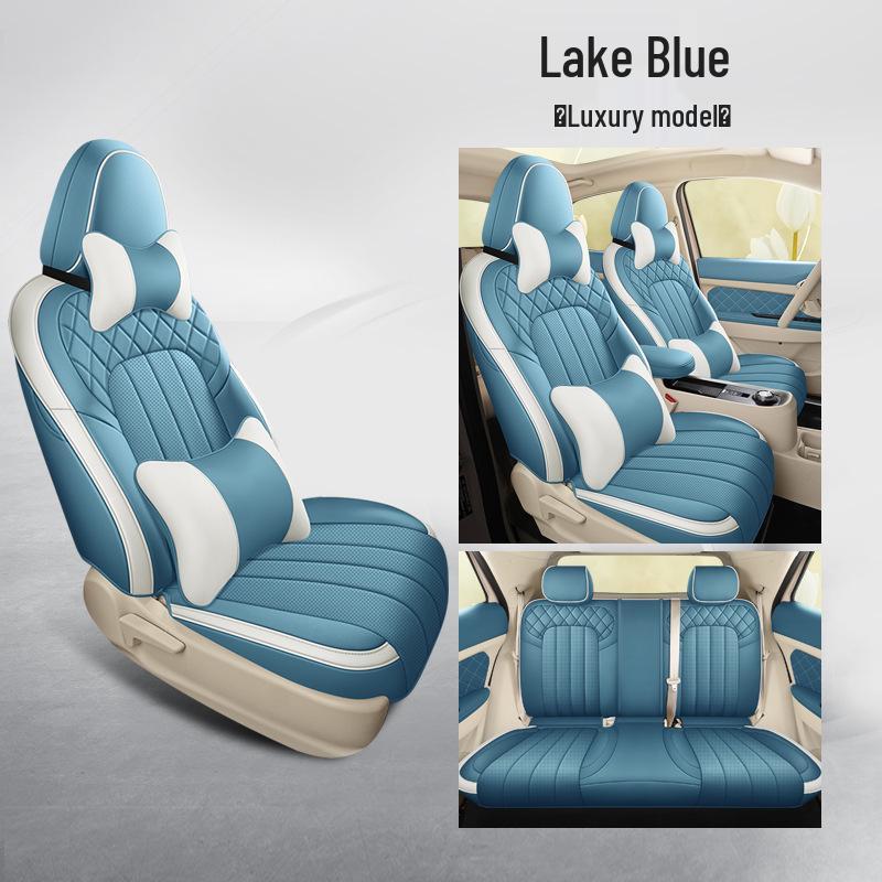 ORA Good Cat Cartoon Leather Car Seat Cushion - Universal Fit, Four Seasons