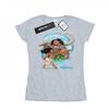 Womens/Ladies Moana And Maui Wave Cotton T-Shirt